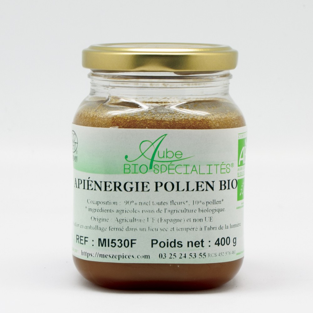 https://meszepices.com/4382-large_default/apienergie-pollen-bio-en-pot-pet-390ml-de-400-grammes.jpg